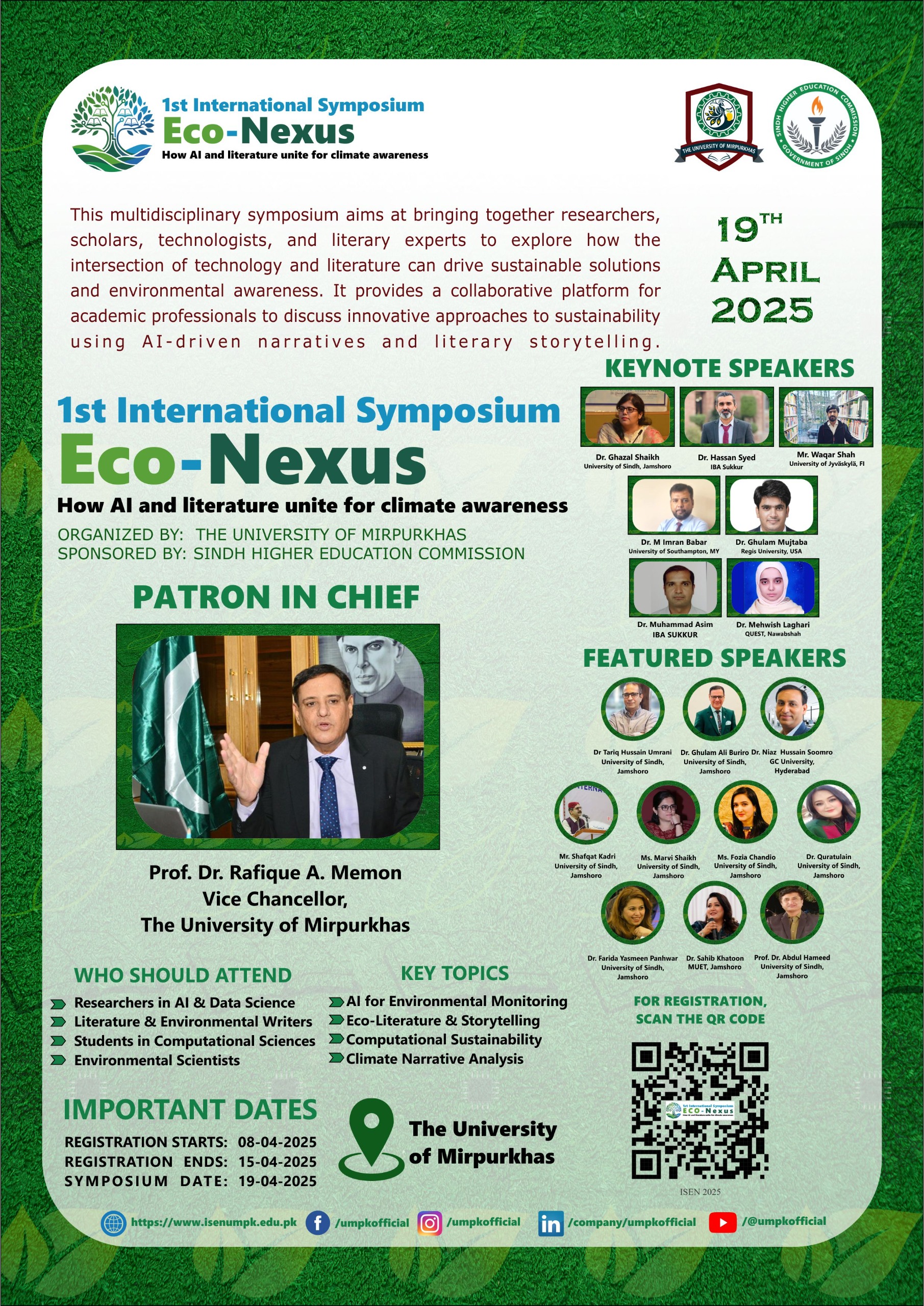 Keynote Speaker at Eco-Nexus 2025 – AI & Literature for Climate Awareness