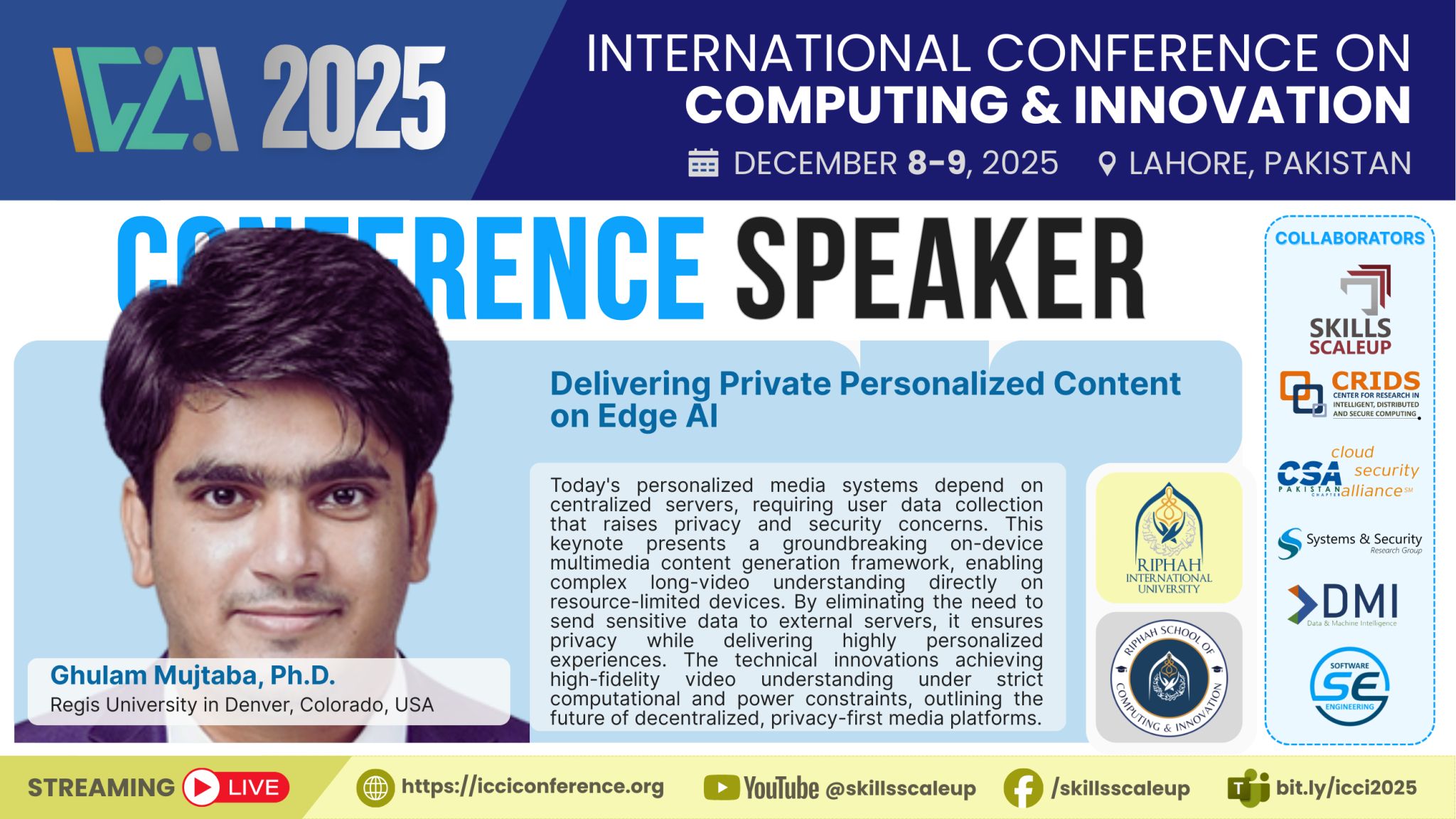 ICCI-2025 Keynote Speaker